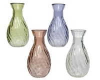 Vase glass dia5.50-H10cm ass - Ksd