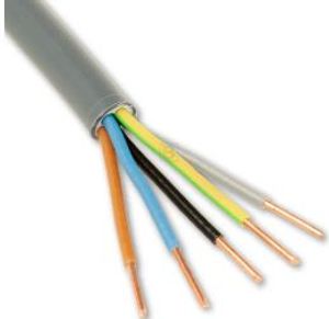 Ymvk kabel 5 x 2,5mm voor boven de grond (100 meter)