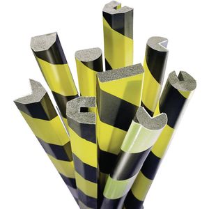 Moravia 422.20.678 Morion botsbescherming rechthoek - oppervlakbescherming geel/zwart (l x b) 1000 mm x 60 mm