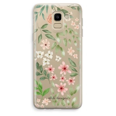 Botanical sweet flower heaven: Samsung Galaxy J6 (2018) Transparant Hoesje
