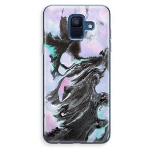 Pastel zwart: Samsung Galaxy A6 (2018) Transparant Hoesje