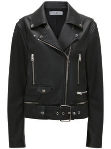 JW Anderson veste de moto en cuir - Noir