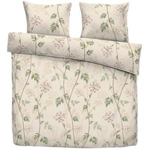 Dekbedovertrek Vera - beige/groen - 200x220 cm - Leen Bakker