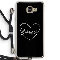 Forever heart black: Samsung Galaxy A5 (2016) Transparant Hoesje met koord
