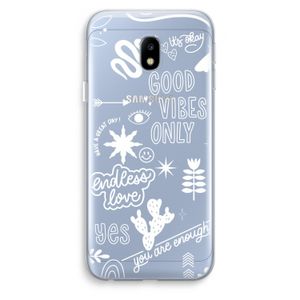 Good vibes: Samsung Galaxy J3 (2017) Transparant Hoesje