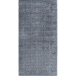 Cawö Cawo Noblesse Elegance Allover print Gastendoekje 30/50 nachtblauw