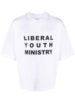 Liberal Youth Ministry t-shirt en coton à slogan imprimé - Blanc - thumbnail