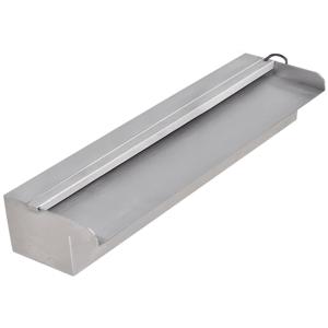 VidaXL Zwembadwaterval met led&apos;s rechthoekig 45 cm roestvrij staal