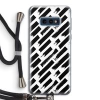 Zwarte vegen: Samsung Galaxy S10e Transparant Hoesje met koord