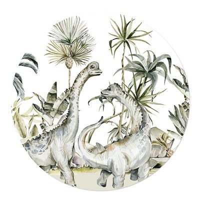 Behangcirkel Dino Jungle wit 80 Basic Wall