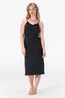 Gaubert kanten Onderjurk dames Extra lang - Spaghetti bandjes - Gladde onderjurk verstelbare bandjes - Zwart - Wit - Huidskleur