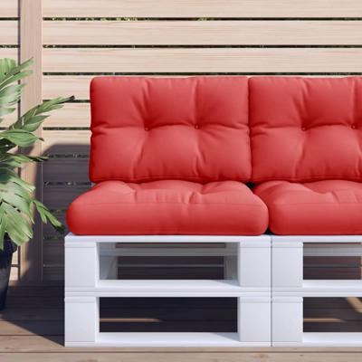 VidaXL Palletkussen 50x40x12 cm stof rood