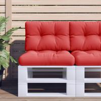 VidaXL Palletkussen 50x40x12 cm stof rood