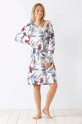 Nachthemd blauwe bloemen Hajo Nachthemd blauwe bloemen Hajo