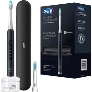 Braun Oral-B Pulsonic Slim Luxe 4500 Volwassene Sonische tandenborstel Zwart, Platina