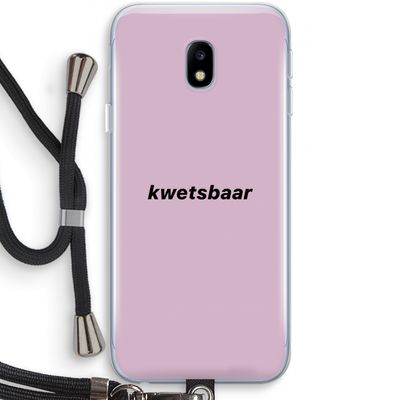 kwetsbaar: Samsung Galaxy J3 (2017) Transparant Hoesje met koord