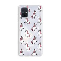 Eenhoorns overal: Galaxy A71 Transparant Hoesje