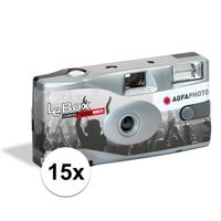 15x Wegwerp cameras/fototoestel met flits voor 36 zwart/wit fotos voor bruiloft/huwelijk   -
