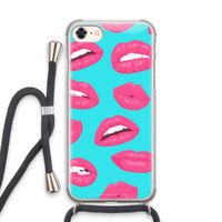 Bite my lip: iPhone 8 Transparant Hoesje met koord