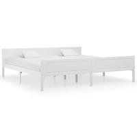 Bedframe massief grenenhout wit 200x200 cm - thumbnail