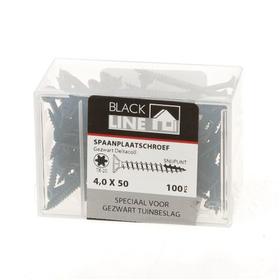Spaanpl.schr.zwart pk tx20 4.0X50(100)
