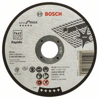 Bosch Accessoires Doorslijpschijf recht Best for Inox - Rapido A 60 W INOX BF, 125 mm, 22,23 mm, 0,8 mm 1st - 2608603488