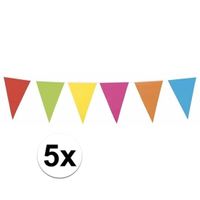 5x XL vlaggenlijn gekleurd 10 meter - thumbnail