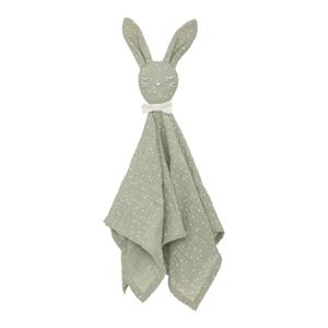 Konijn knuffeldoekje/tuttel lapje van zachte pluche - groen - 50 cm - Knuffeldoek