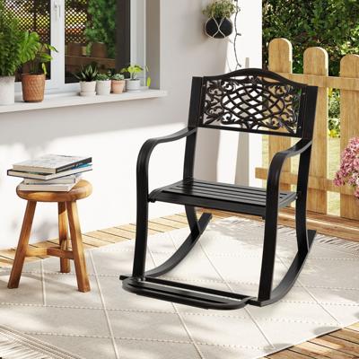 Schommelstoel van Gegoten Aluminium met Voetensteun Schommelstoel Relaxstoel Schommelstoel