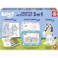 Set creativo - EDUCA - Decorazione e modellazione dei personaggi Bluey - 3 attività per bambini di 3 anni
