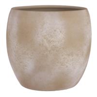 Bloempot - terracotta creme - keramiek - binnenshuis - 35x38cm - thumbnail