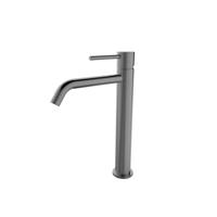 Wiesbaden Wastafelmengkraan Hoog Style XL Uitloop 19.5 cm 1-hendel Gunmetal