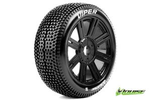 Louise B-VIPER-JA Soft banden op zwarte spaakvelgen voor 1/8 buggy