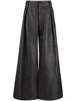 sulvam pantalon ample à bandes pailletées - Noir