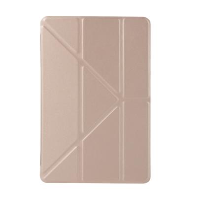 Honingraat TPU bodem geval horizontale vervorming Flip lederen case voor iPad mini 2019 met houder (goud)