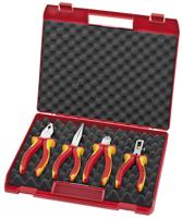 KNIPEX elektronica-set vde 002015 tangenset (rood/geel, 4-delig)