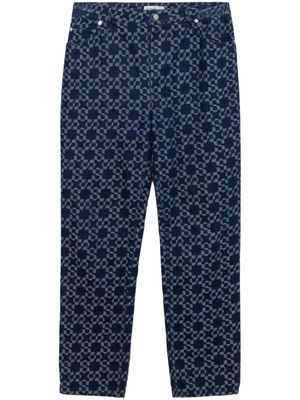 Simkhai jean droit Judson à logo en jacquard - Bleu