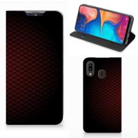 Samsung Galaxy A30 | Hoesje met Magneet | Geruit Rood