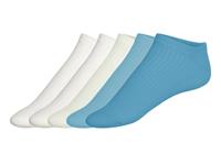 esmara 5 Paar sneakersokken (crème/blauw/grijs, 39-42)