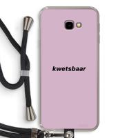 kwetsbaar: Samsung Galaxy J4 Plus Transparant Hoesje met koord