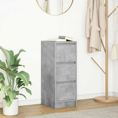 Dressoir 29,5x34x76 cm bewerkt hout betongrijs