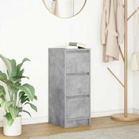 Dressoir 29,5x34x76 cm bewerkt hout betongrijs