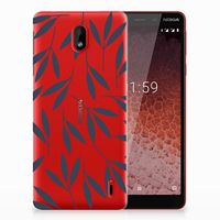 Nokia 1 Plus TPU Case Leaves Blue - thumbnail