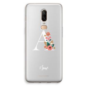 Pink Bouquet: OnePlus 6 Transparant Hoesje