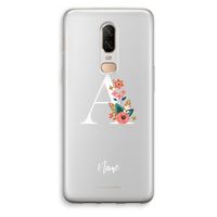 Pink Bouquet: OnePlus 6 Transparant Hoesje