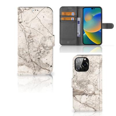 iPhone 14 Pro Max | Bookcase | Marmer Beige