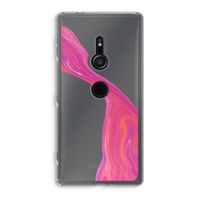 Paarse stroom: Sony Xperia XZ2 Transparant Hoesje