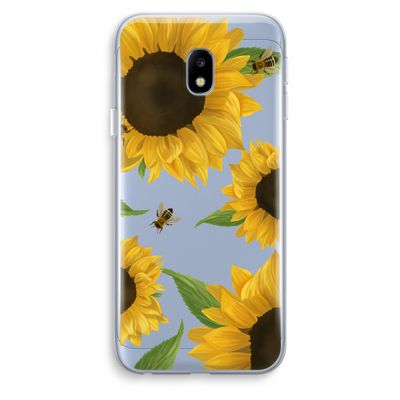 Sunflower and bees: Samsung Galaxy J3 (2017) Transparant Hoesje