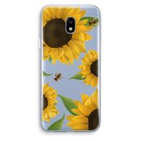 Sunflower and bees: Samsung Galaxy J3 (2017) Transparant Hoesje