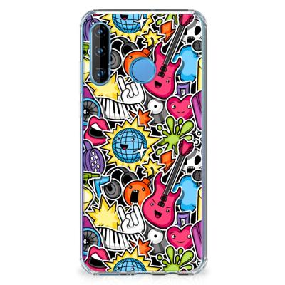 Huawei P30 Lite Anti Shock Bumper Case Punk Rock Huawei P30 Lite Anti Shock Bumper Case Punk Rock